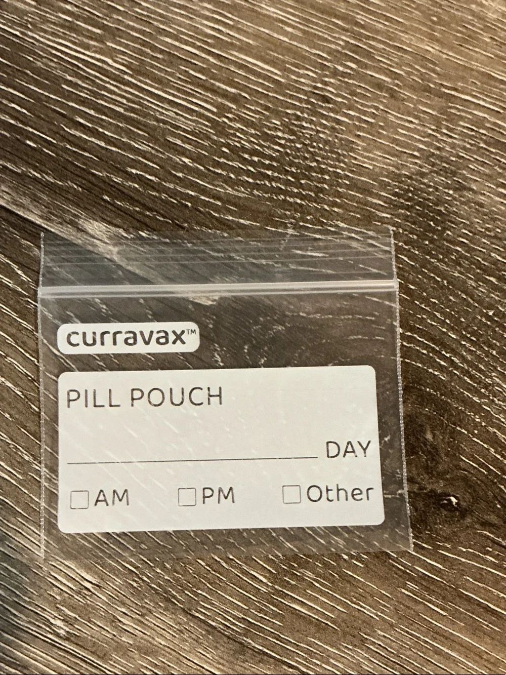 TRAVEL PILL MEDS POUCHES CURRAVAX CLEAR DAILY CLEAR WRITE-ON SET OF 14 NEW